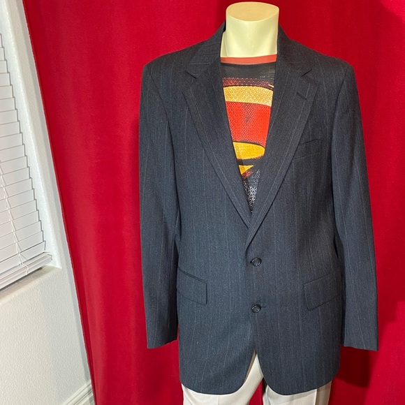 Wool men suit dark grey 40L - Picture 2 of 16